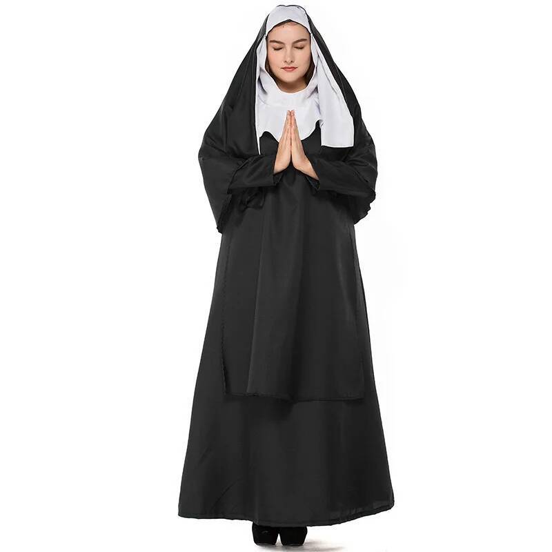 Anime Cosplay For Halloween - Cos Nun Sister Habit Costume Halloween