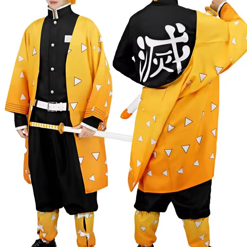 Cosplay Anime Zenitsu - Anime Agatsuma Zenitsu Cosplay Costume perruque