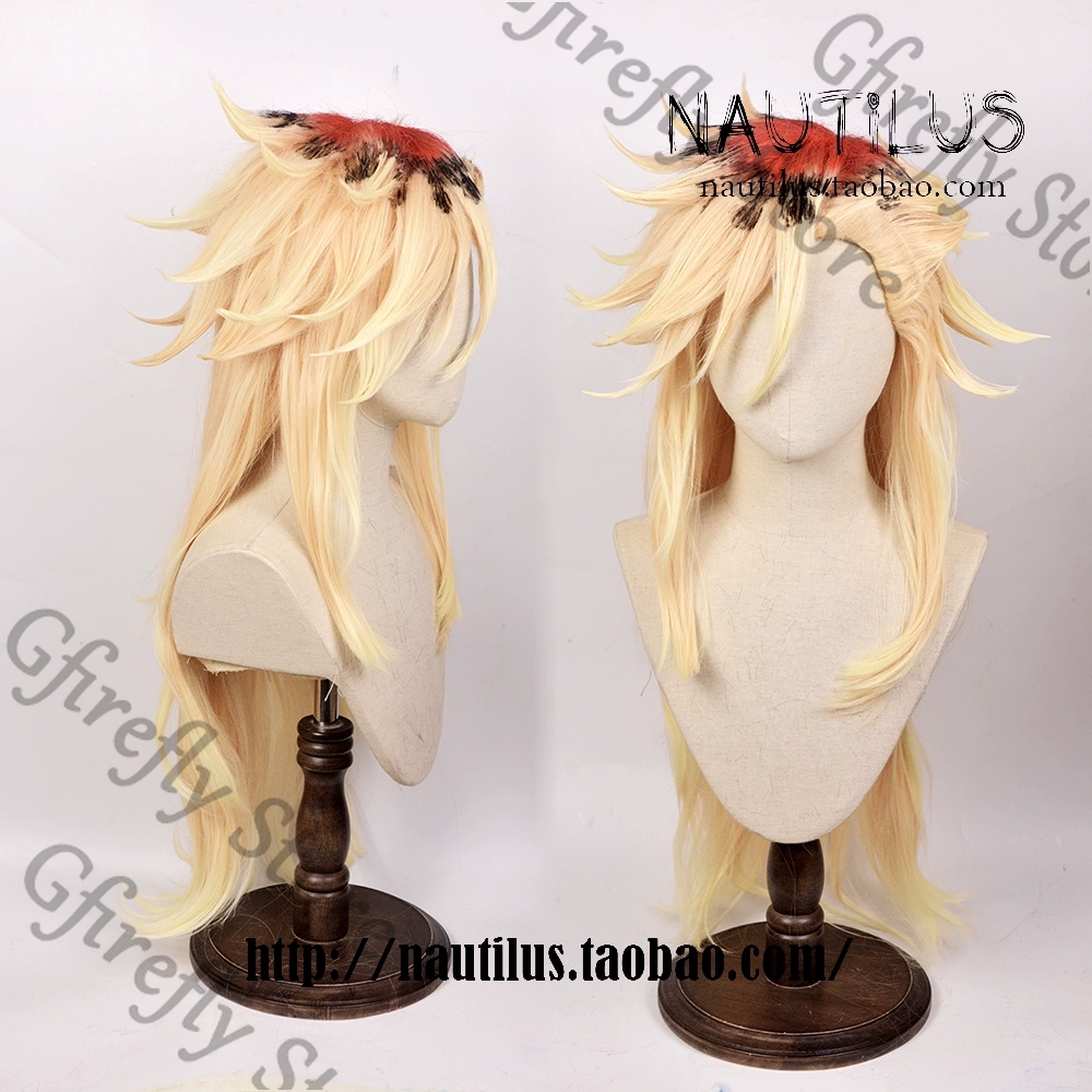 Anime Cosplay Shop - Douma Long Golden Hair Wig Cosplay