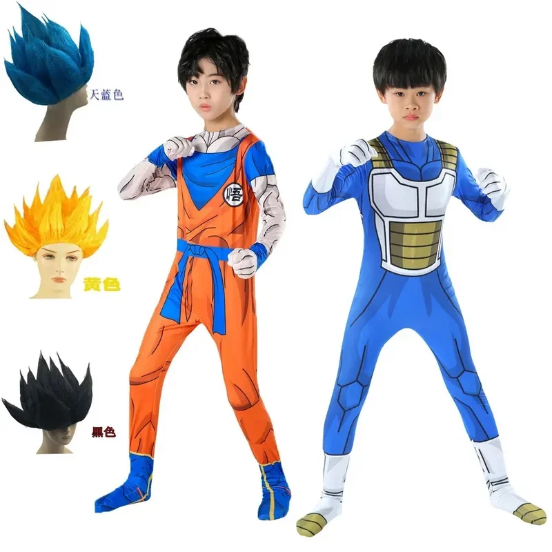 Cosplay Anime Black Hair - ABC123Kids Adult Suit Son Goku Majin