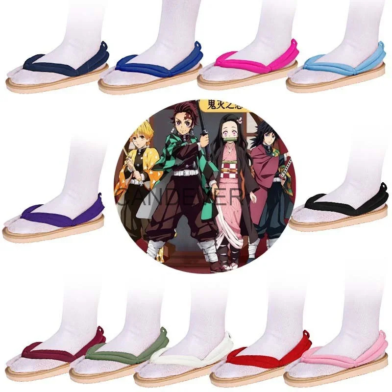 Cosplay Anime Zenitsu - Anime Cosplay Tanjitou Kamado Nezuko Geta