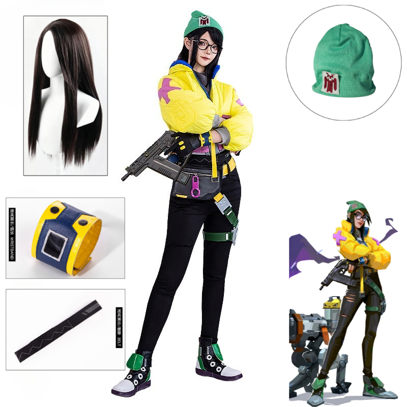 Anime Cosplay Glasses - Valorant Killjoy Cosplay Costume Full Set