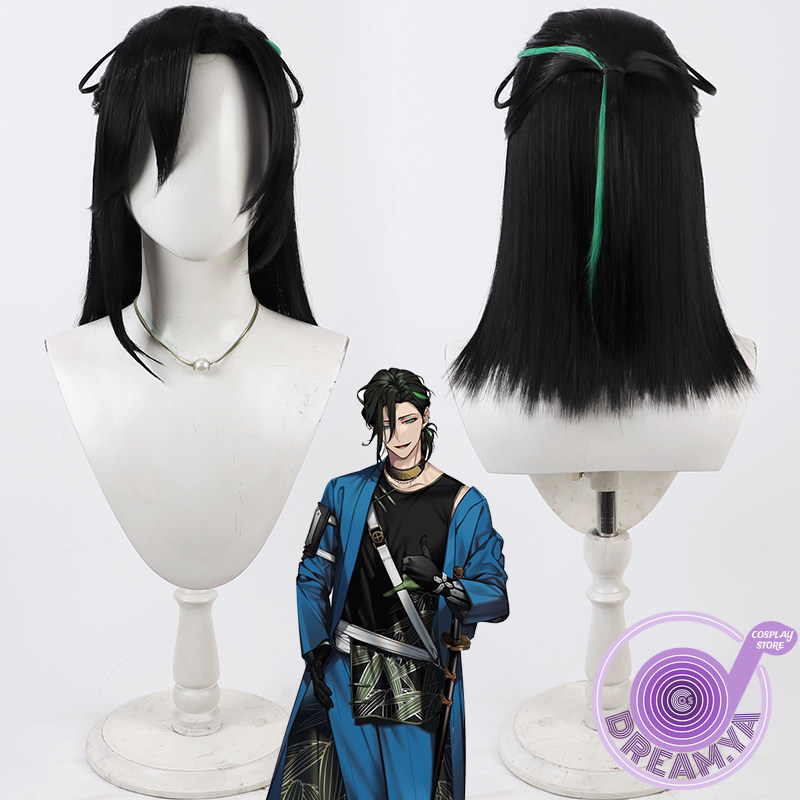 Cosplay Anime Black Hair - Sasanuki Cosplay Wig Touken Ranbu Black