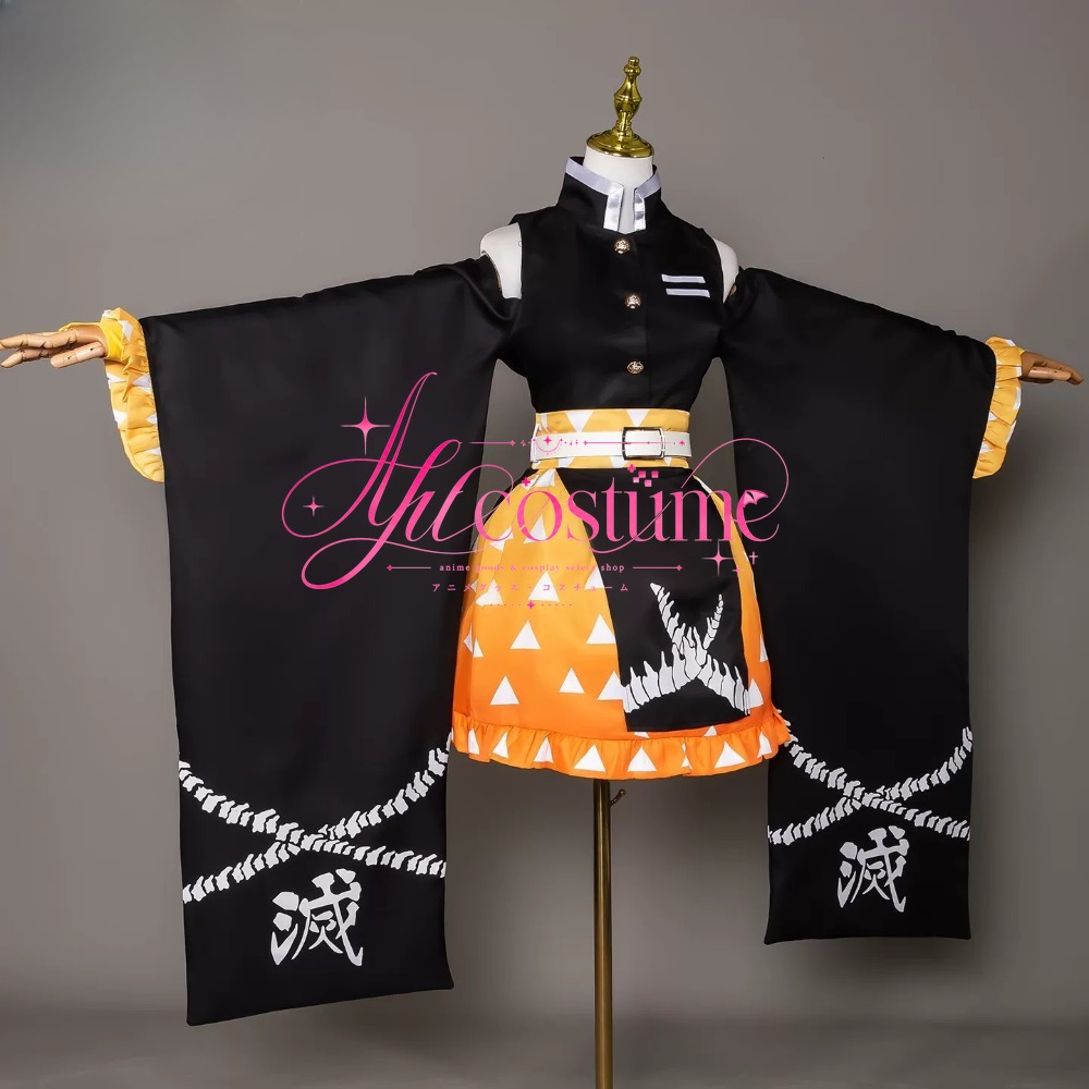 Cosplay Anime Zenitsu - Kamado Tanjiro Agatsuma Zenitsu Cosplay Costume