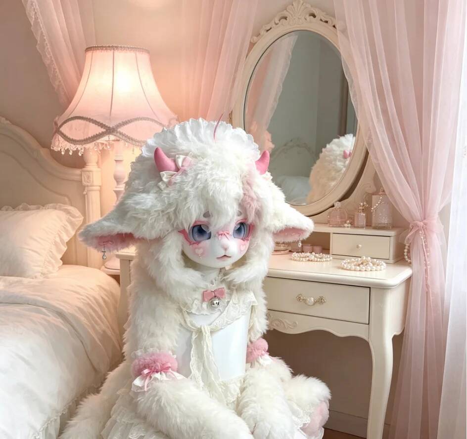 Handmade Kig Fursuit Head Cute - Anime Cosplay With Mask 评论和价格