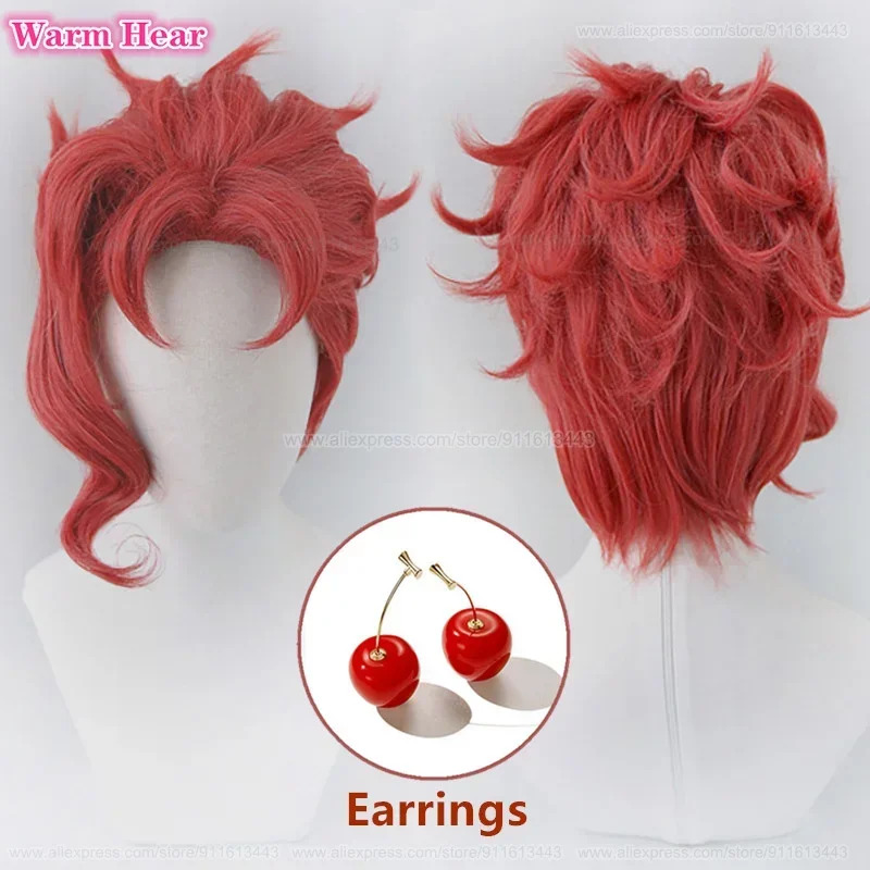 Noriaki Kakyoin Synthetic Unis - Anime Cosplay With Red Hair 评论和价格