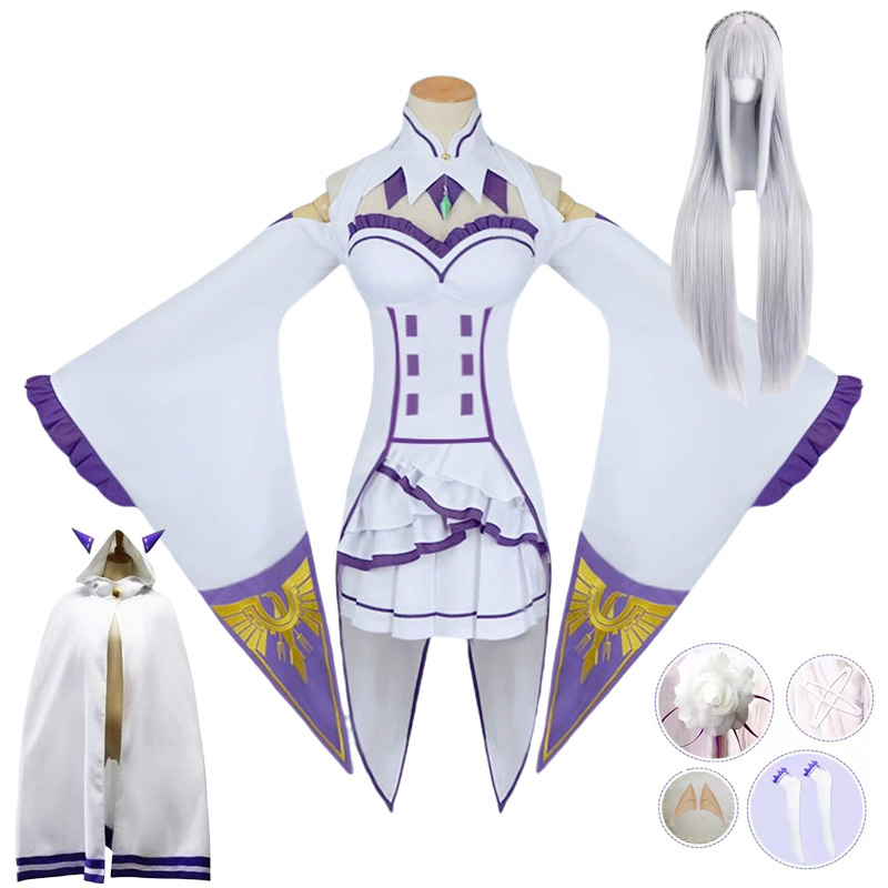 Emilia Cosplay Re Life in a di - Anime Cosplay Live 评论和价格