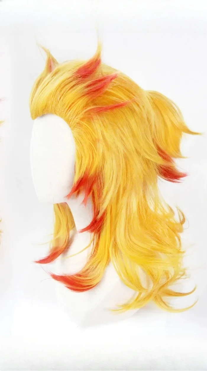 Rengoku Kyoujurou Wig Kimetsu  - Anime Cosplay With Red Hair 评论和价格