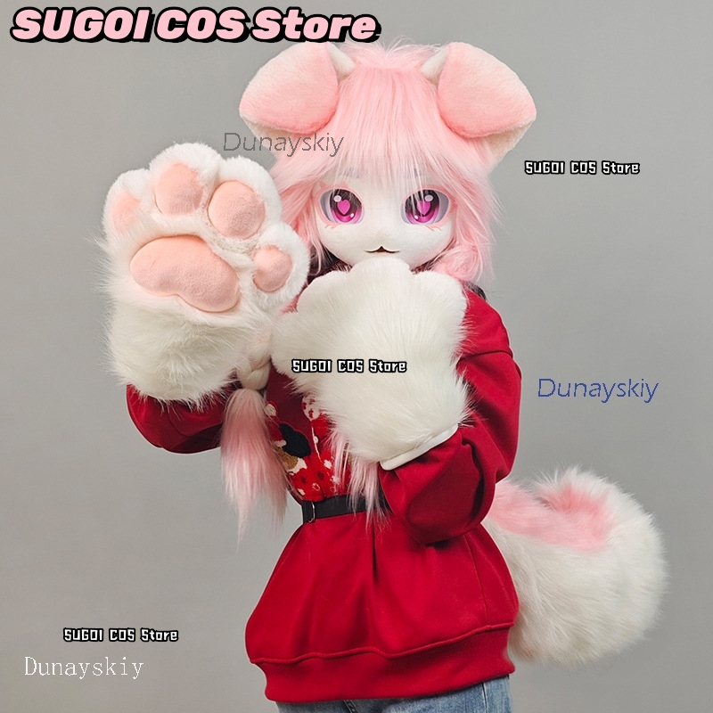 aBcSCS*Fursuit Head Kigurumi C - Anime Cosplay Cat 评论和价格