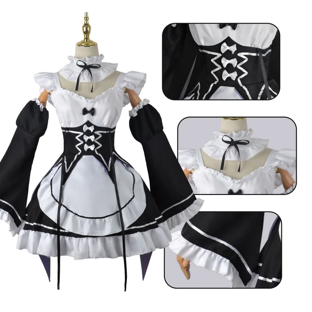 Anime Ram Rem Maid Cosplay Re  - Anime Cosplay Live 评论和价格