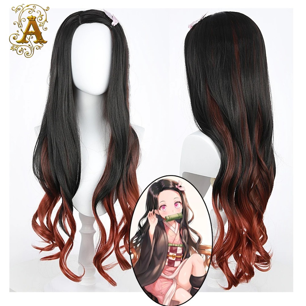 Black Dark Red Gradient Color  - Anime Cosplay With Red Hair 评论和价格